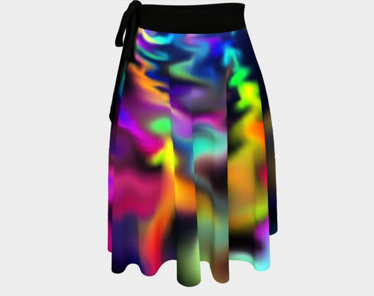 Just Sold! Soft Blend Color Wheel Wrap Skirt