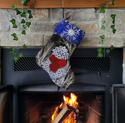 Just Sold! My Celtic Knot Snowman Christmas Stocking on My Art Of Where Store