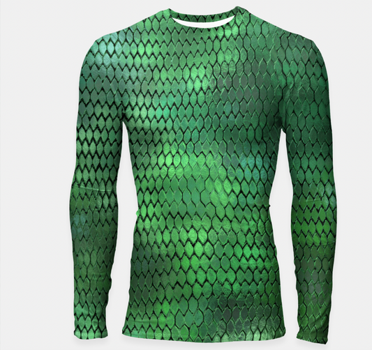 Just Sold! Green Dragonscales rashgaurd on my live heroes store!