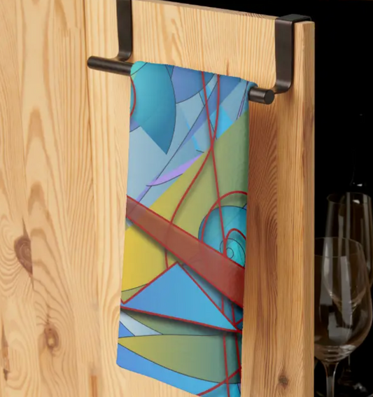Just Sold! Geometry Collage Kitchen Towel from my Zazzle store