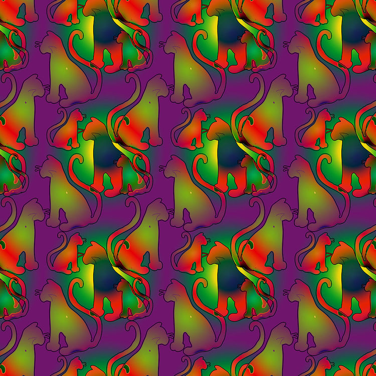 Abstract Rainbow Cats