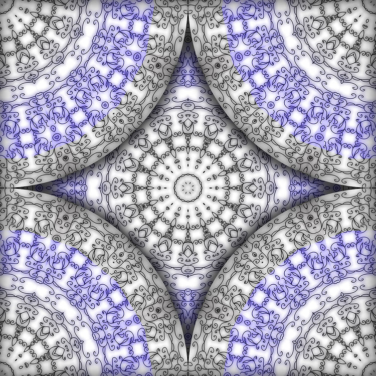 Blue and White Vines Pattern