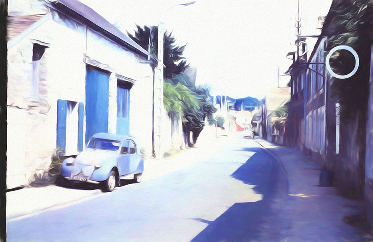 Blue Car On The Street