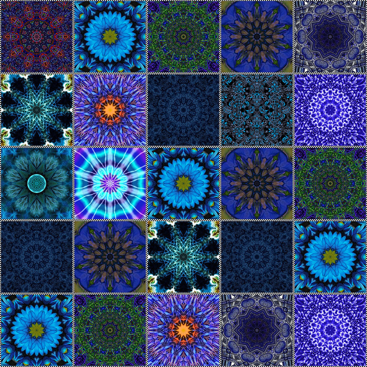 Blue Crazy Quilt