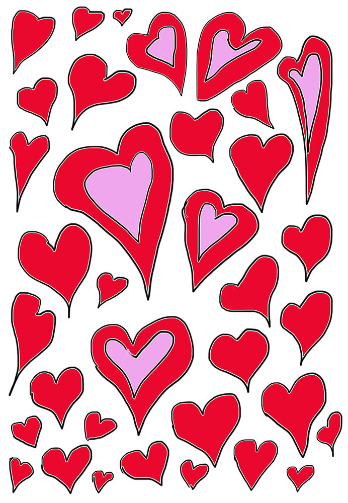 Hearts Drawing