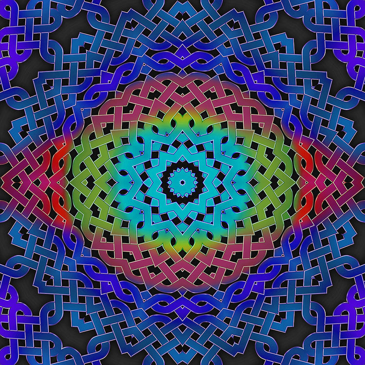 Rainbow Celtic Knot Kaleidoscope