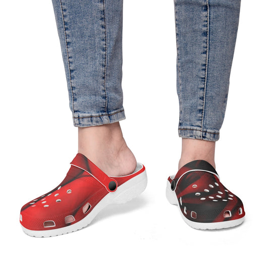 Reddest Rose 413. All Over Printed Clogs