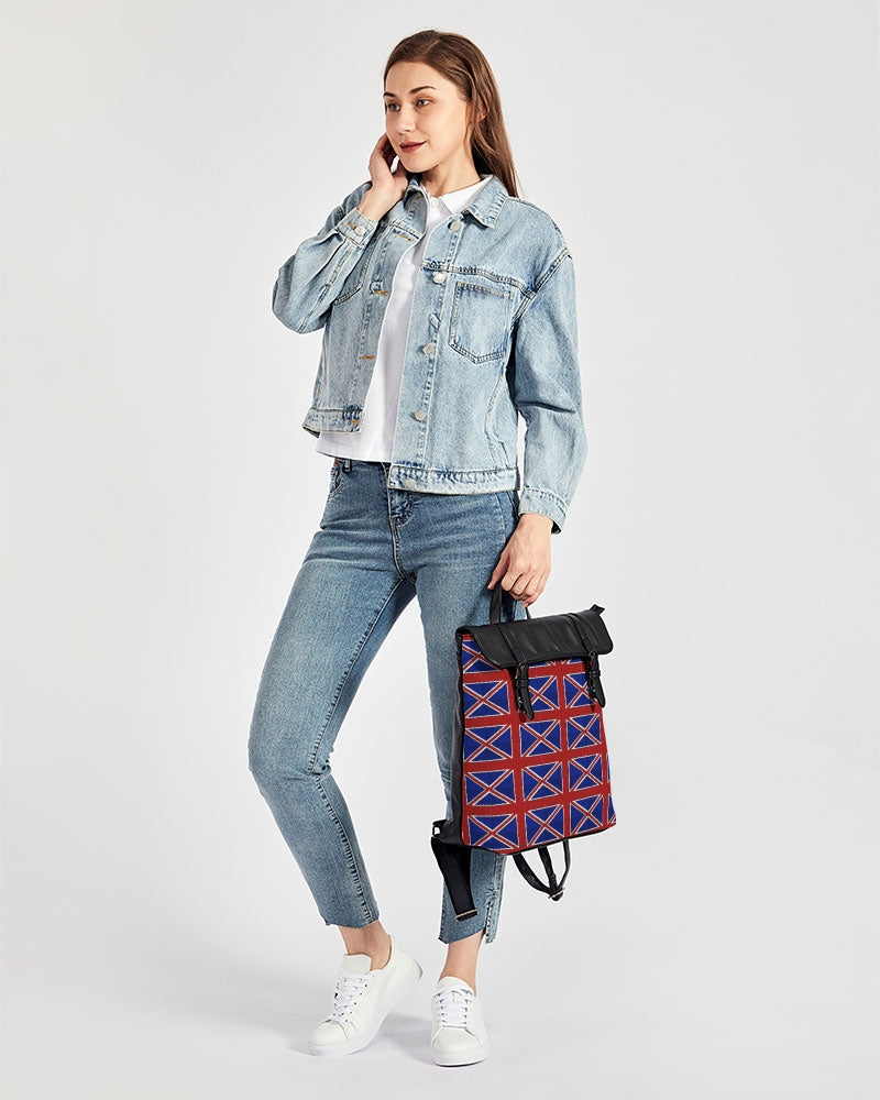 British Flag Pattern Casual Flap Backpack