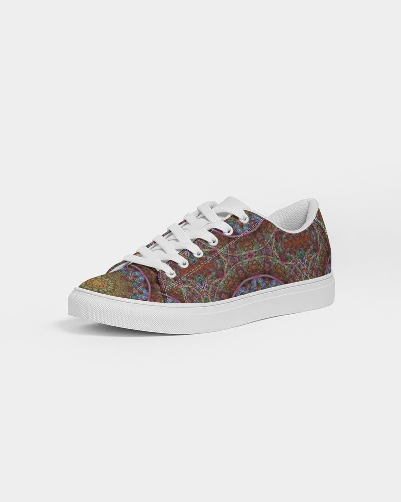 Blue Pink Windy Kaleidoscope Men's Faux-Leather Sneaker