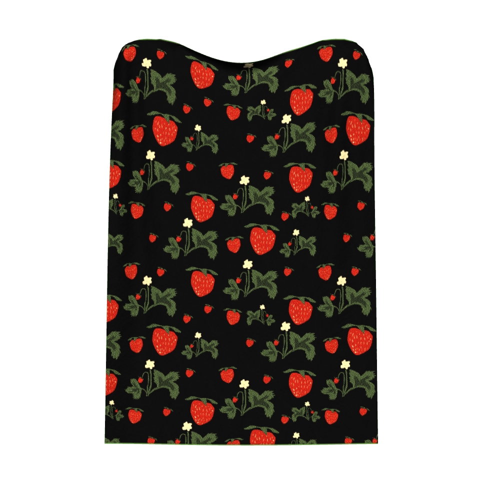 Wild Strawberries Knit Blanket
