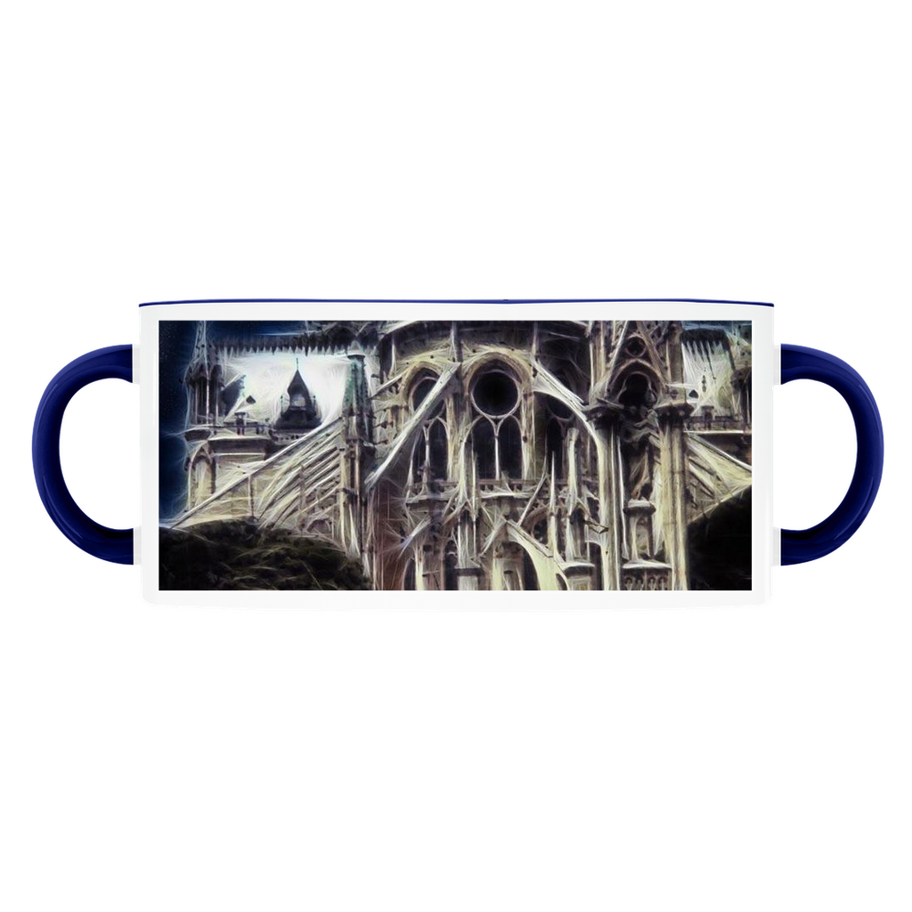 Notre Dame Cathedral Back Accent Mugs