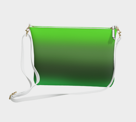 Green Grass Gradient Vegan Crossbody Purse