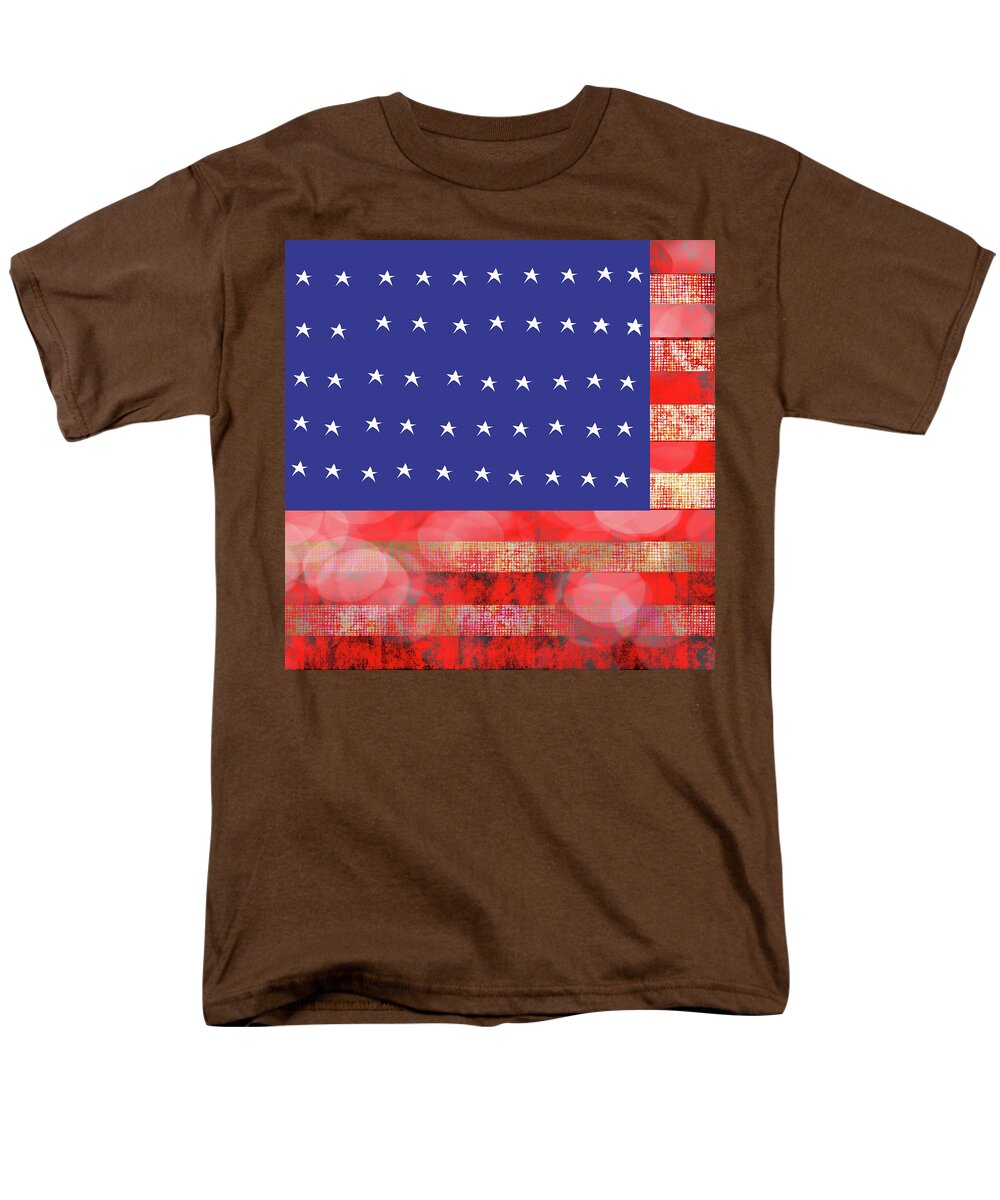 American Flag In Bokeh #1 - Men's T-Shirt (Regular Fit)