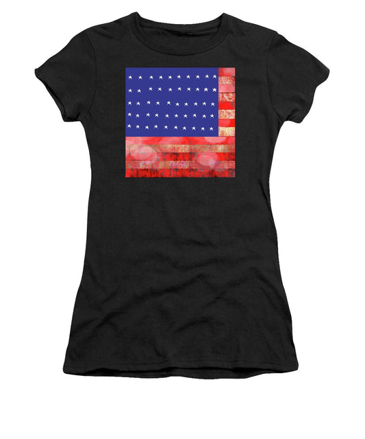 American Flag In Bokeh #1 - Women's T-Shirt