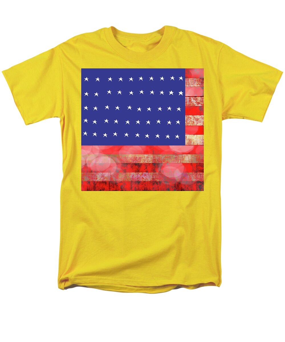 American Flag In Bokeh #1 - Men's T-Shirt (Regular Fit)