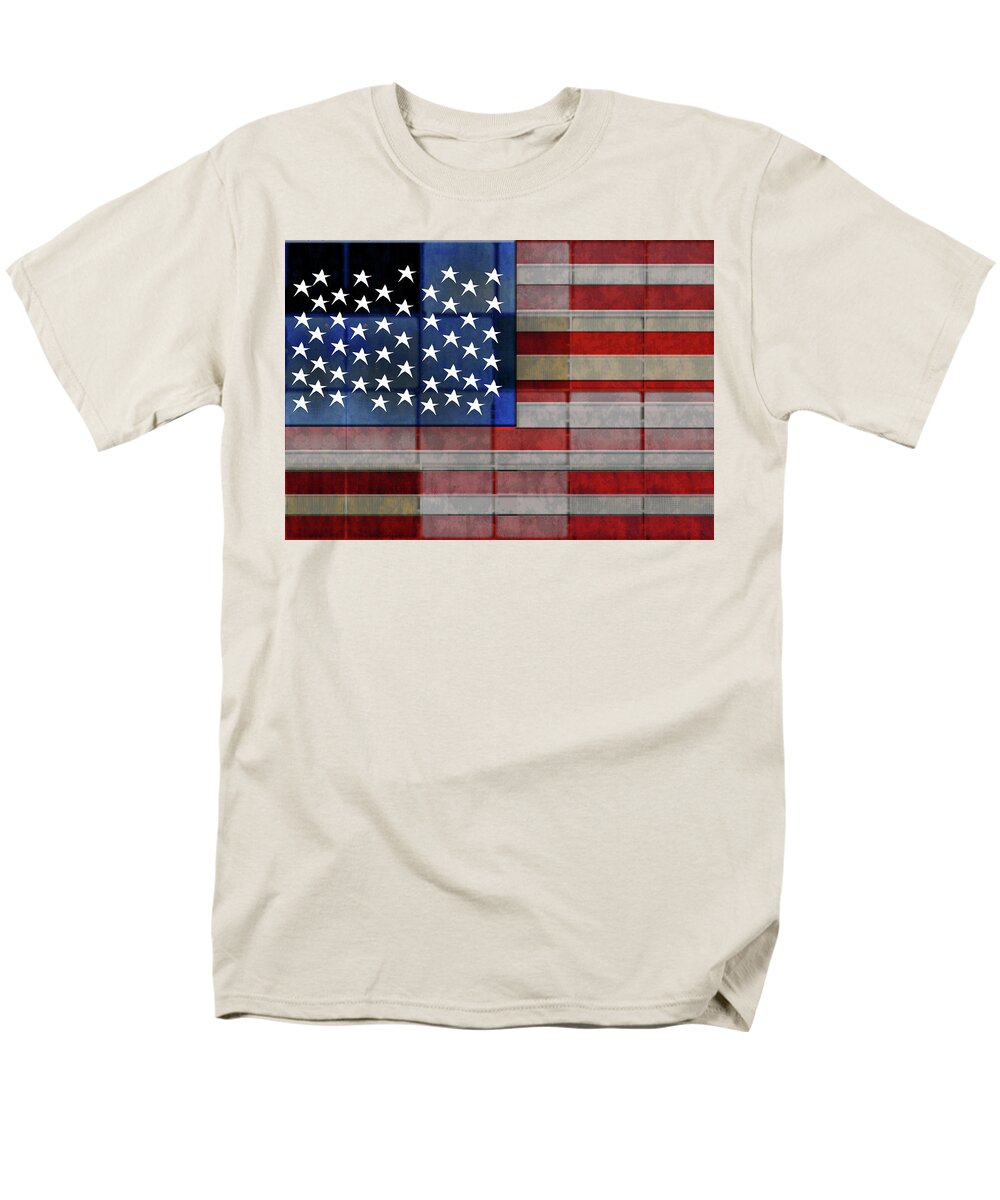 American Flag Quilt #1 - Men's T-Shirt (Regular Fit)