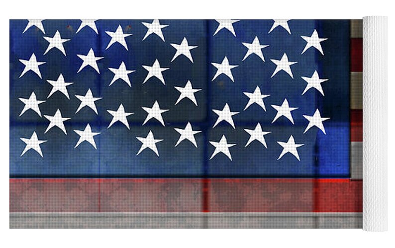 American Flag Quilt 1 - Yoga Mat