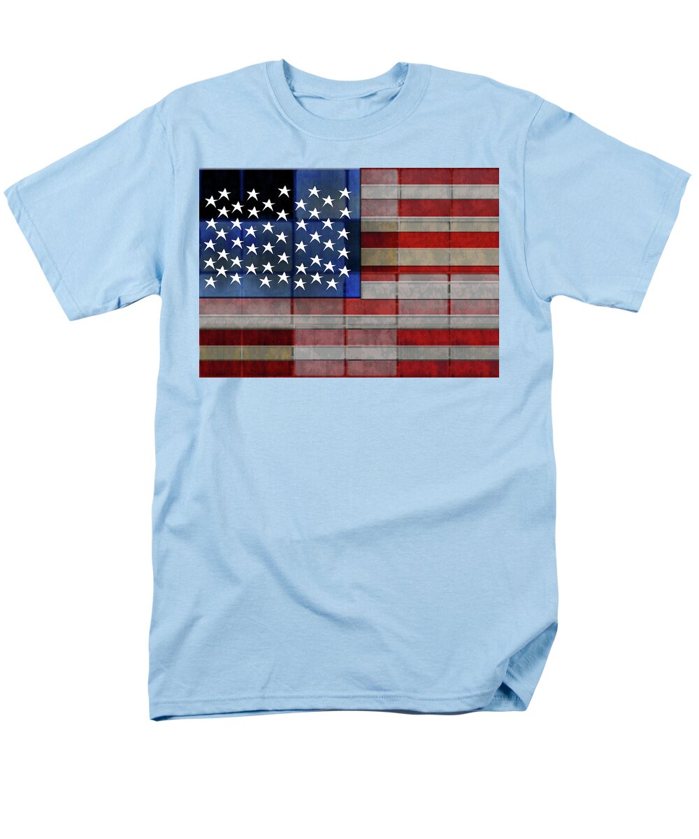 American Flag Quilt #1 - Men's T-Shirt (Regular Fit)