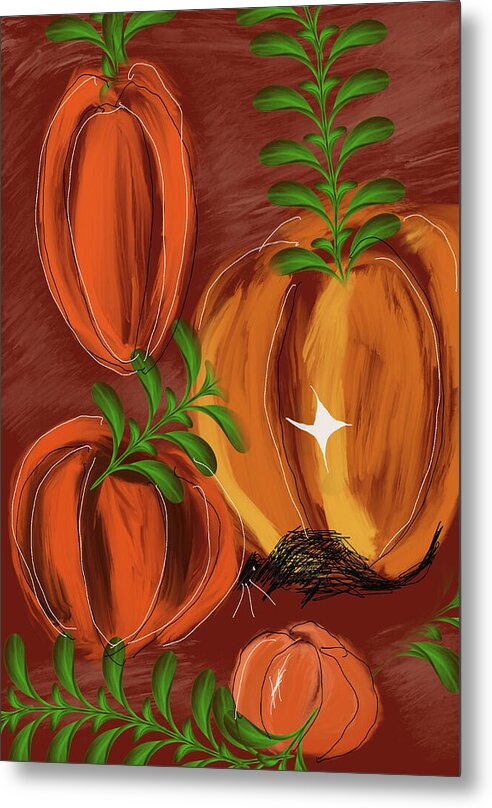 Pumpkin Patch 1 - Metal Print
