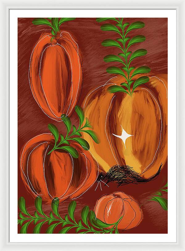 Pumpkin Patch 1 - Framed Print