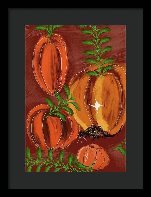 Pumpkin Patch 1 - Framed Print