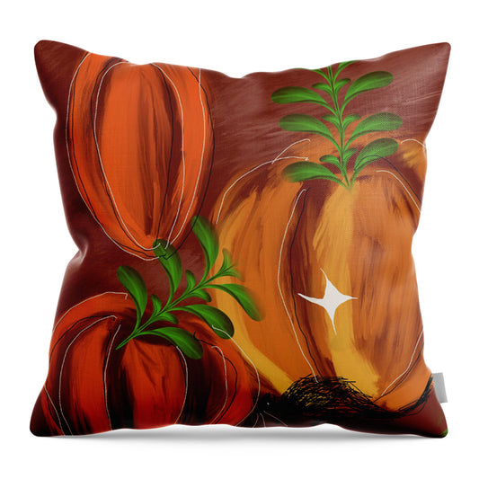 Pumpkin Patch 1 - Throw Pillow