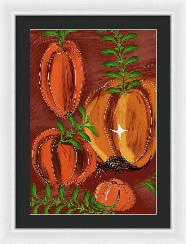 Pumpkin Patch 1 - Framed Print