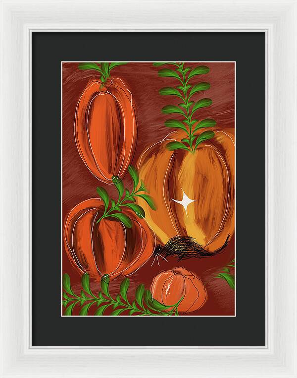 Pumpkin Patch 1 - Framed Print