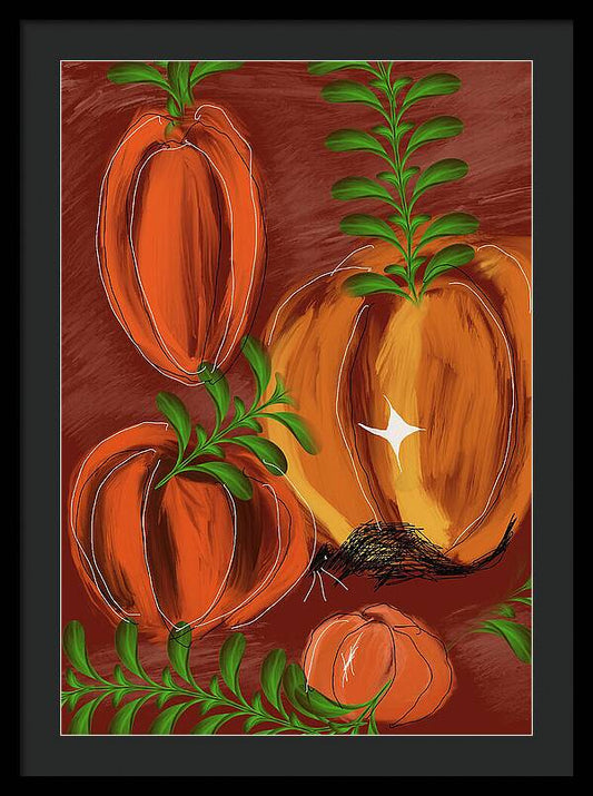 Pumpkin Patch 1 - Framed Print