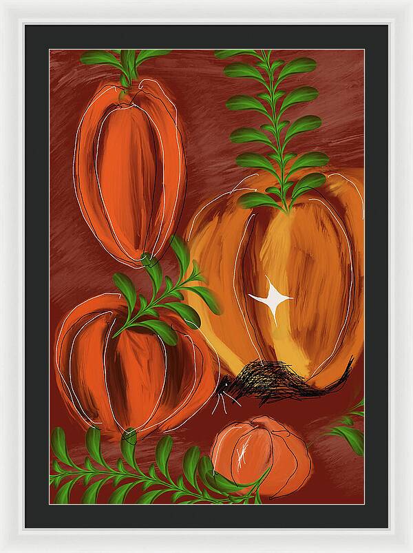 Pumpkin Patch 1 - Framed Print