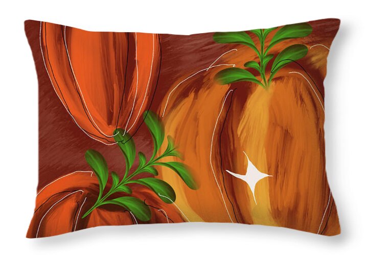Pumpkin Patch 1 - Throw Pillow