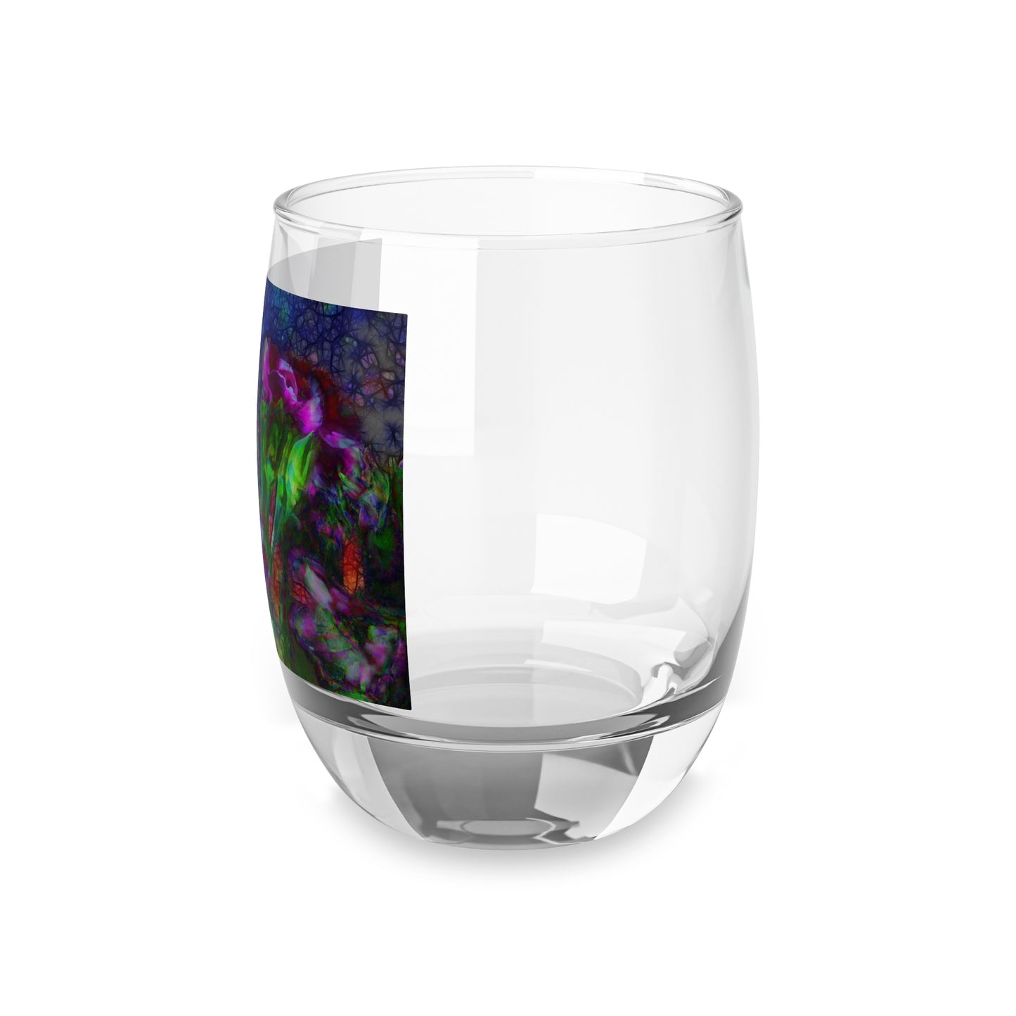 Abstract Pink Carnation Stems Whiskey Glass