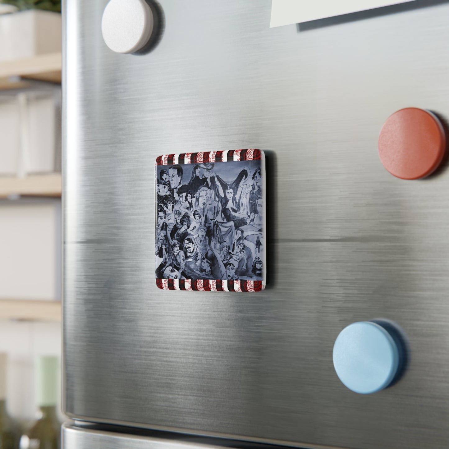 Silents Porcelain Magnet, Square