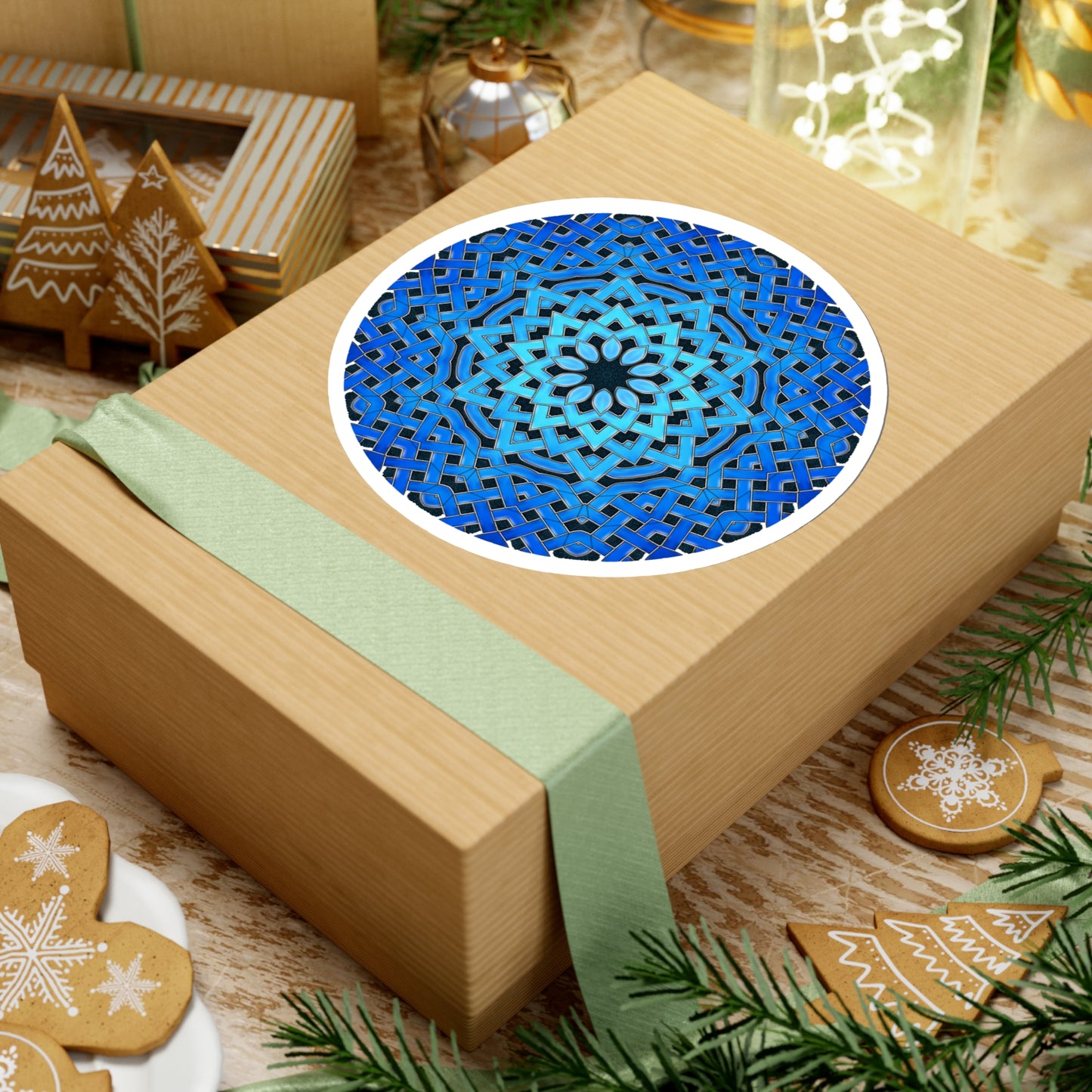 Blue Celtic Star Kiss-Cut Stickers