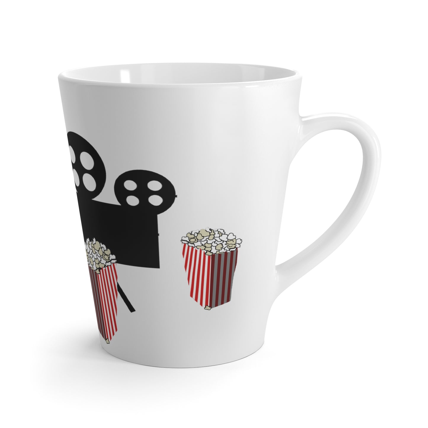 Movie Reels and Popcorn Latte Mug