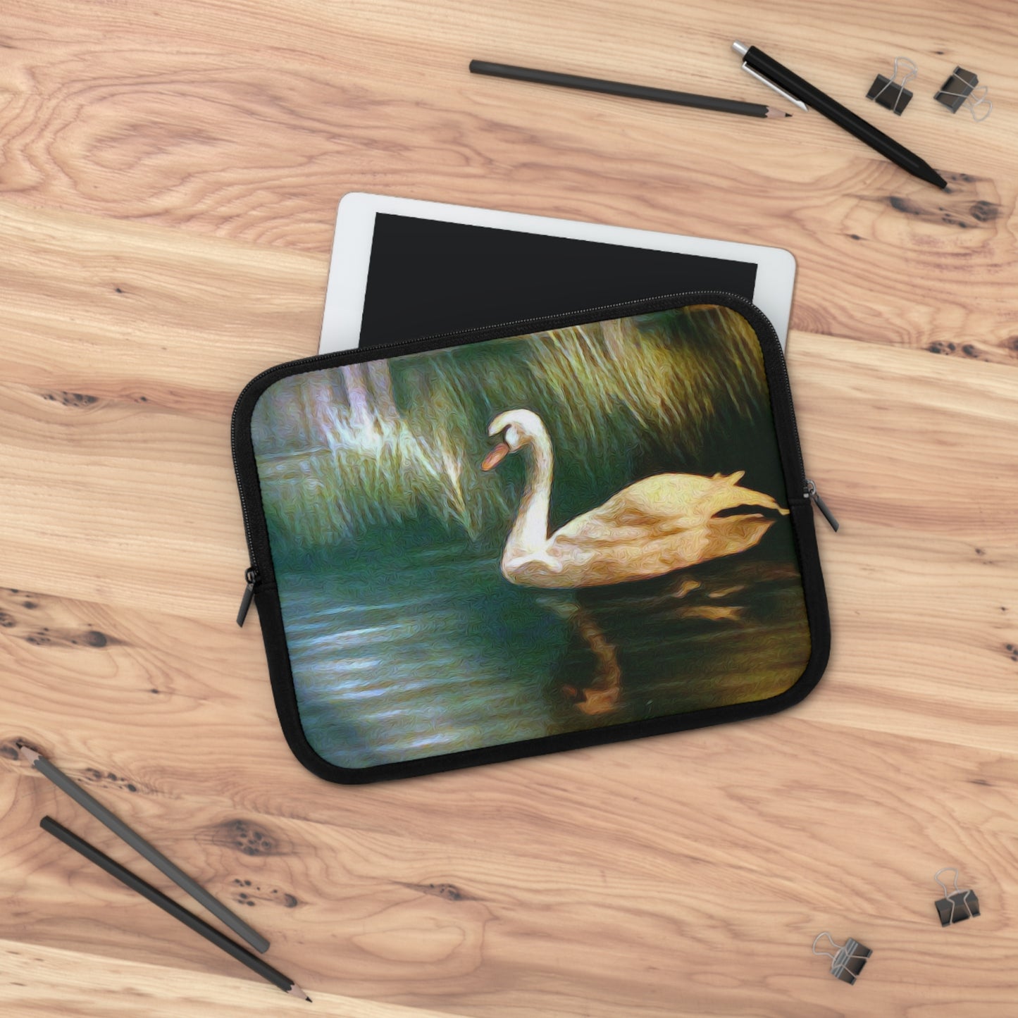 Swan Painting Laptop Sleeve