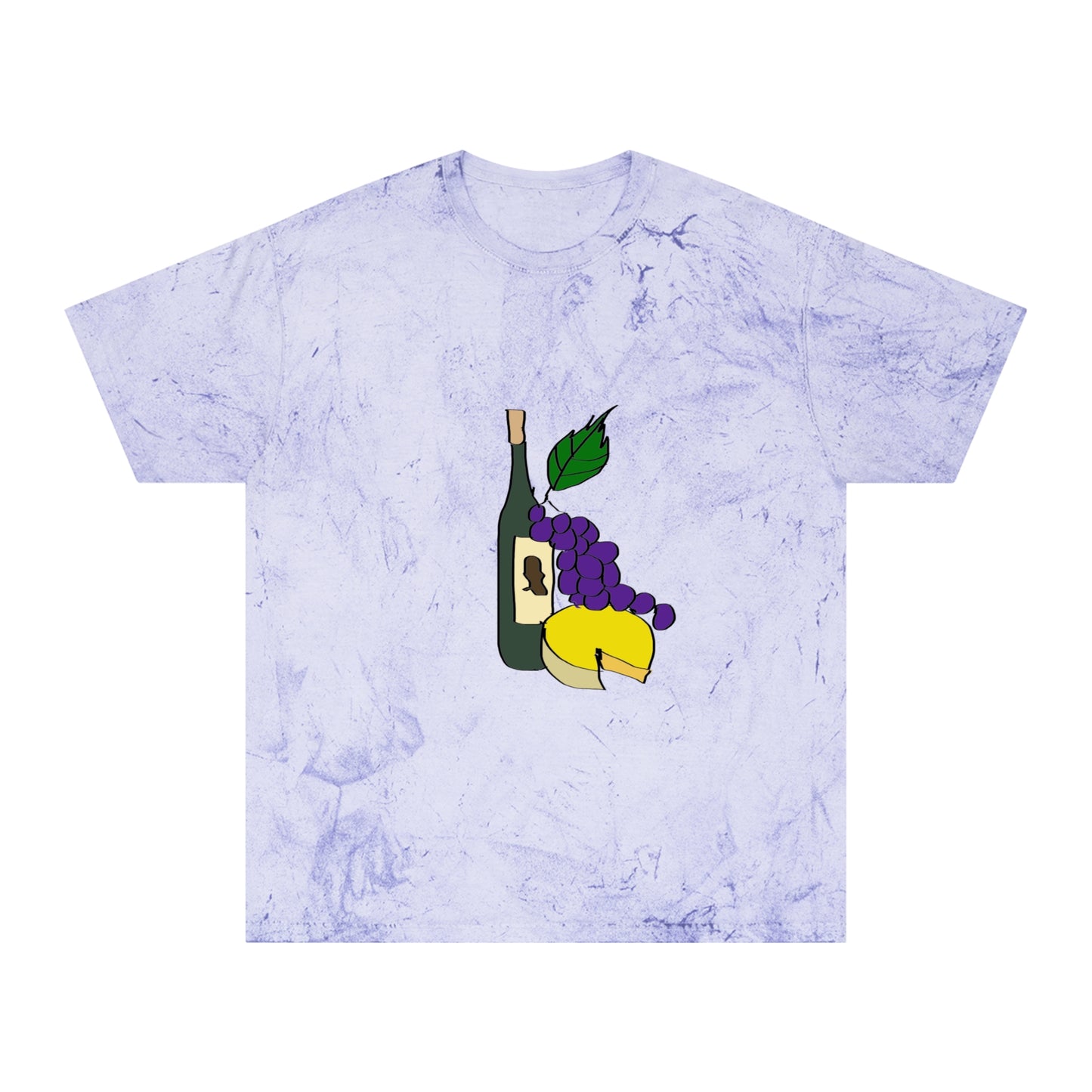 Wine and Cheese Unisex Color Blast T-Shirt