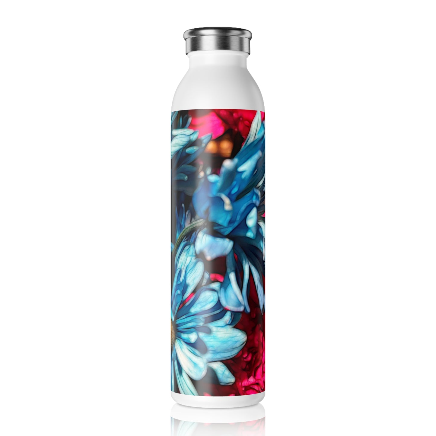 June Flowers 1 Slim Water Bottle - Eco-Friendly, Hydration Companion, Gym, Outdoor Adventures, Gift for Nature Lovers