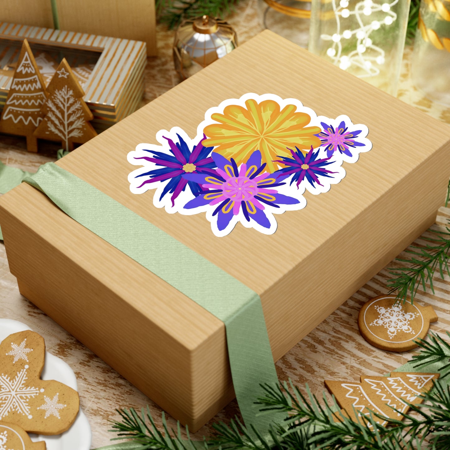 Fanciful Flowers Kiss-Cut Stickers