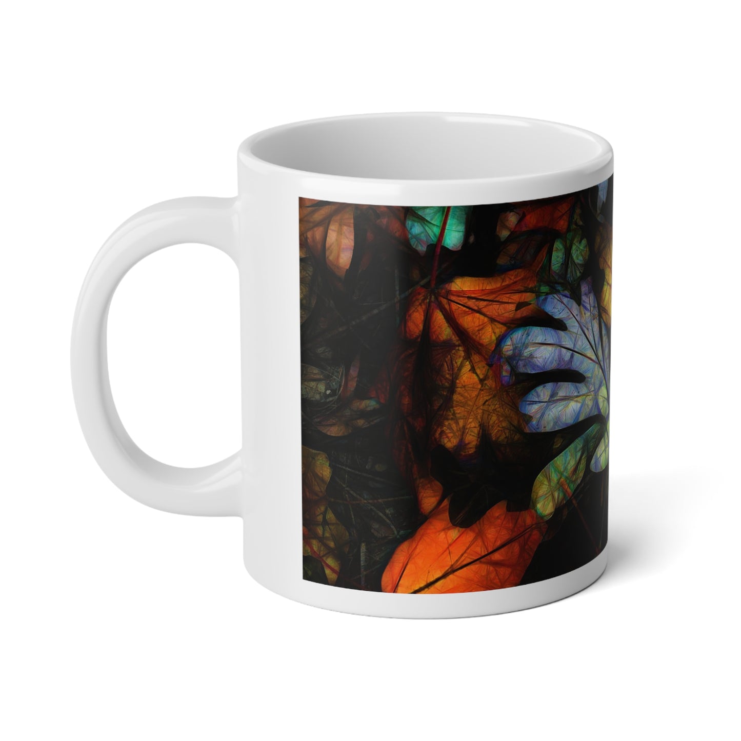 Mid October Leaves 2 Jumbo Mug, Cozy Coffee Cup, Fall Kitchen Decor, 20oz Mug, Seasonal Gift, Harvest Coffee Mug