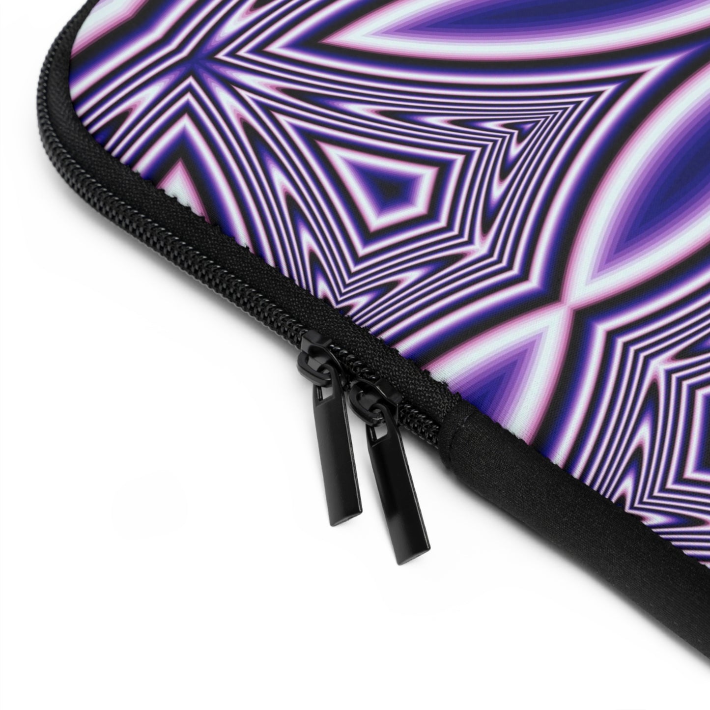 Blue Fractal Kaleidoscope Laptop Sleeve