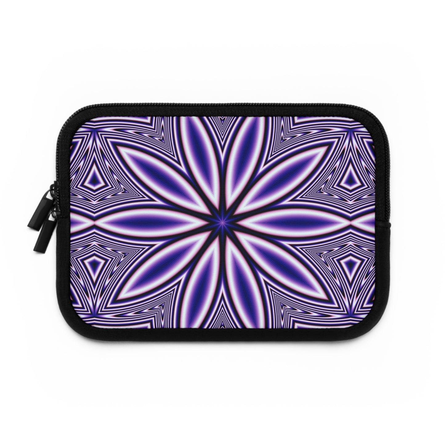 Blue Fractal Kaleidoscope Laptop Sleeve