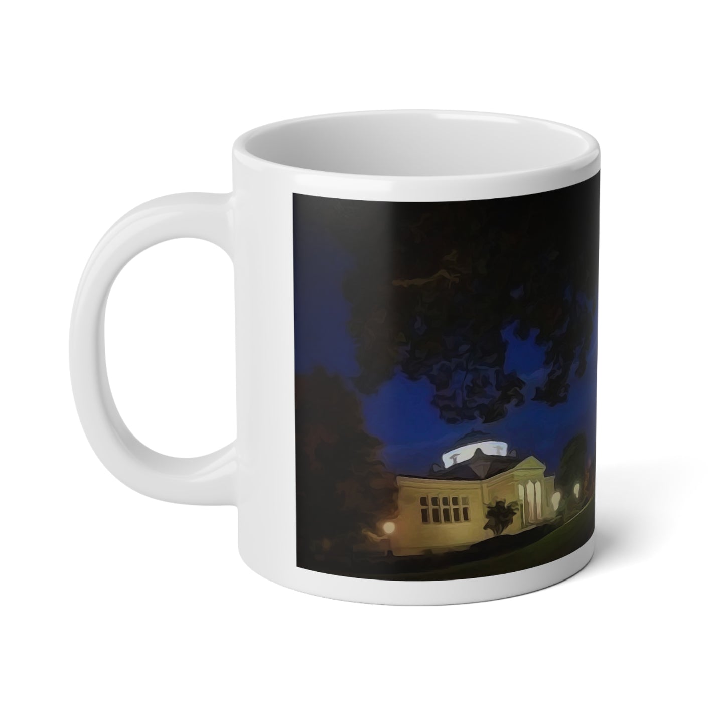 Night at The Library Jumbo Mug, 20oz | Cozy Coffee Cup for Relaxing Evenings, Gift for Nature Lovers, Home Décor Idea, Coffee Lovers
