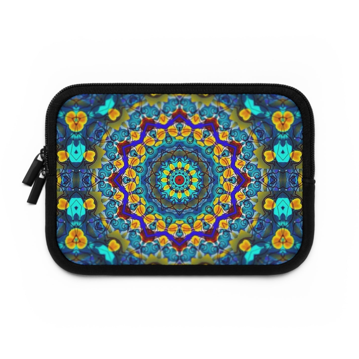 Blue Green Kaleidoscope Laptop Sleeve