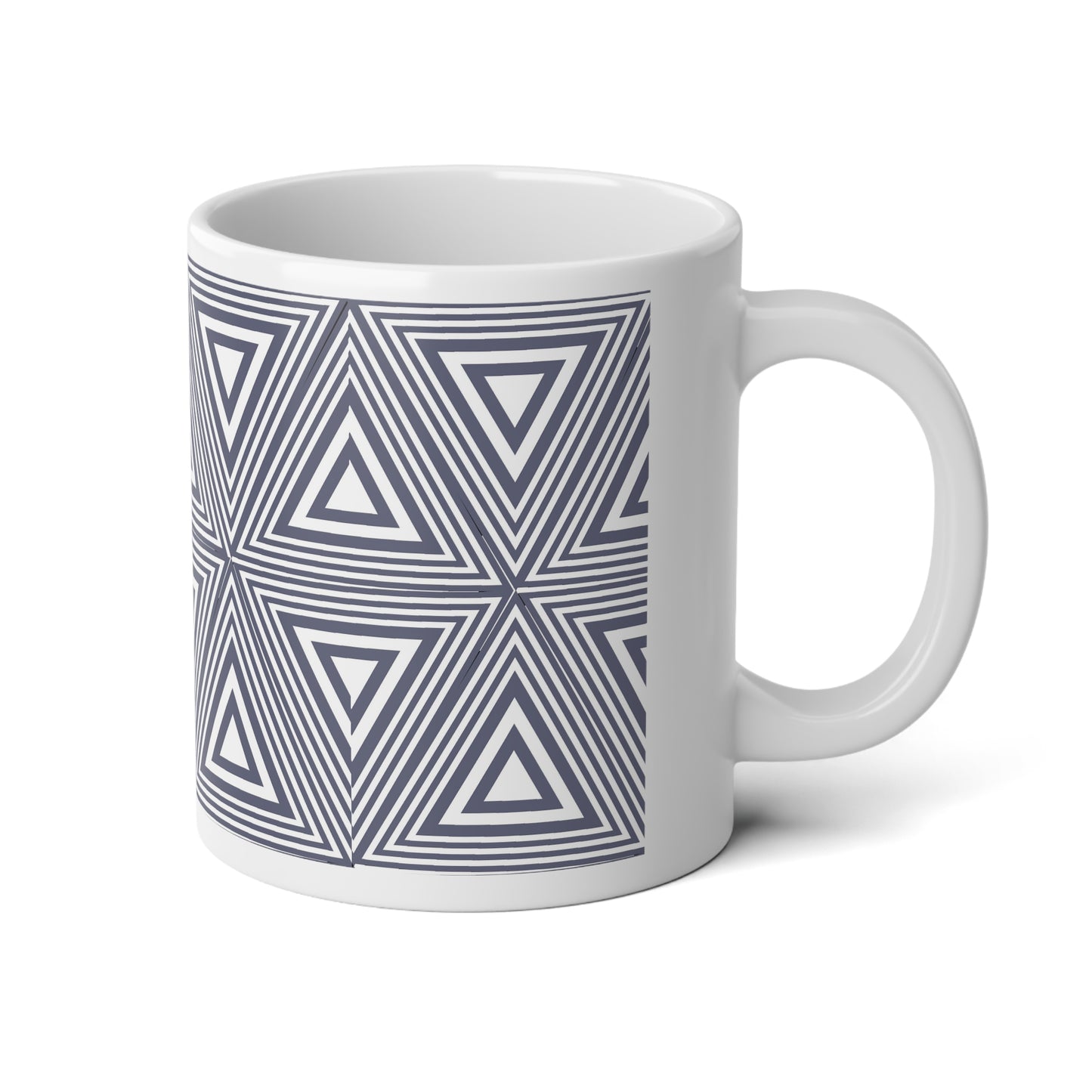 Geometric Pattern Jumbo Mug | 20oz Coffee Cup, Unique Gift for Home, Stylish Kitchen Decor, Modern Artwork, Housewarming Present