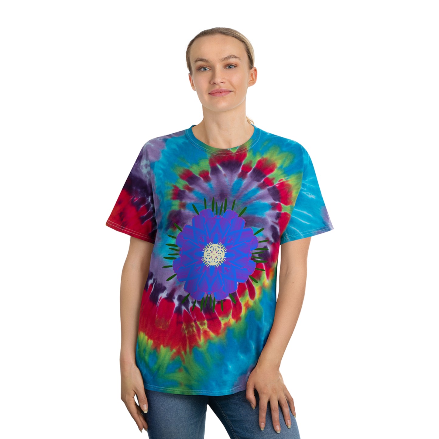 Mythical Flora No 1 Tie-Dye Tee, Spiral