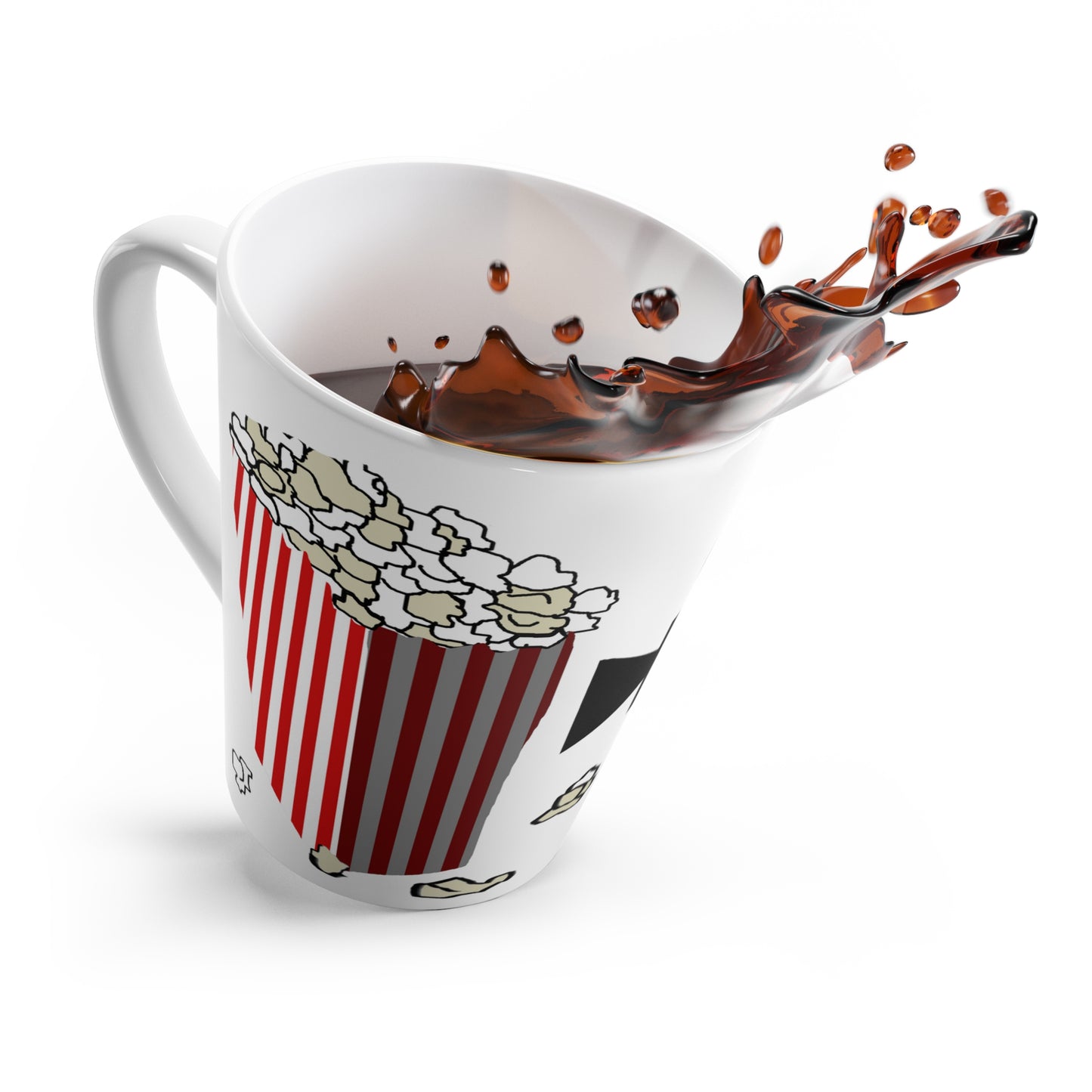 Movie Reels and Popcorn Latte Mug