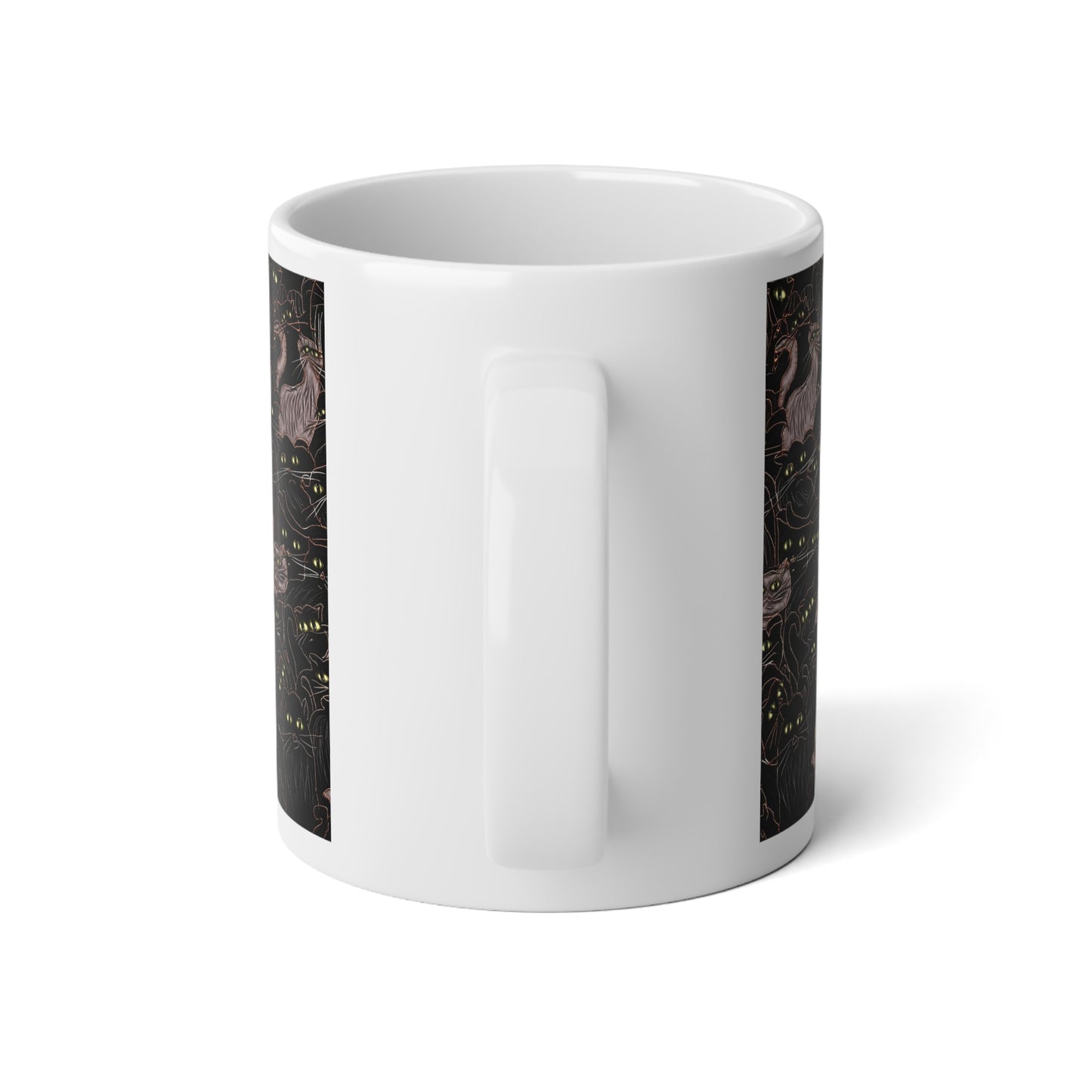 Whimsical Cat Jumbo Mug - 20oz, Perfect for Cat Lovers, Halloween Decor, Unique Gift, Cozy Beverage Companion