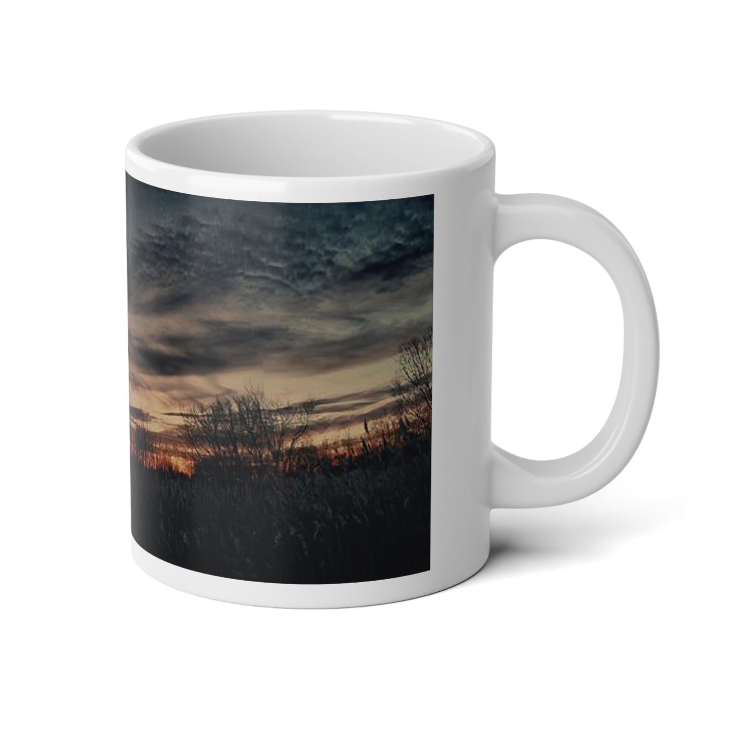 Twilight In November Jumbo Mug, 20oz | Perfect for Coffee Lovers, Nature Enthusiasts, Great Gift for Birthdays, Relaxing Mornings, Cozy Evenings