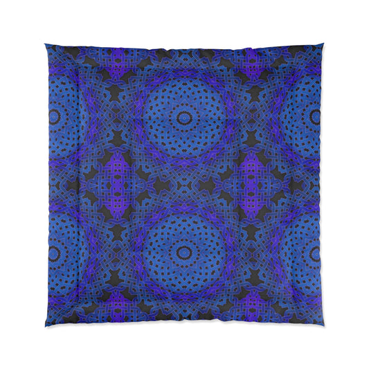 Blue Celtic Kaleidoscope Comforter — Bohemian Bedding